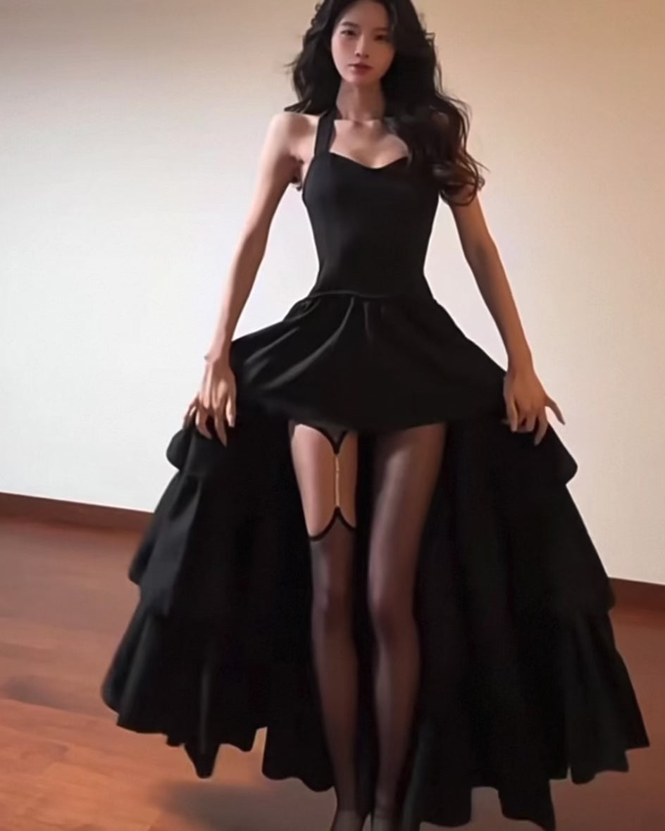 Black Layered Statement Dress
