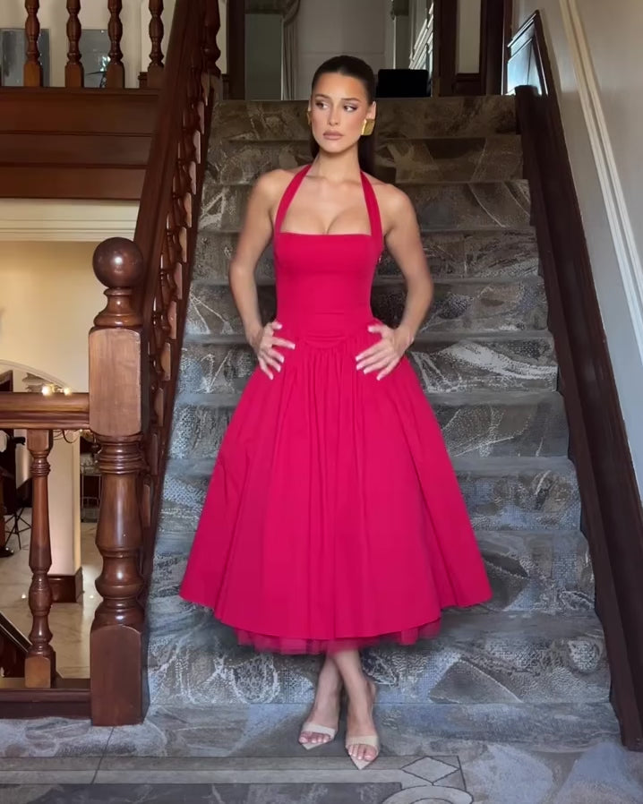 Scarlet Elegance Dress